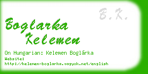 boglarka kelemen business card